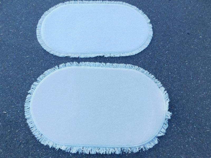 9 Blank 2.5x4 Fringed Oval Rugs