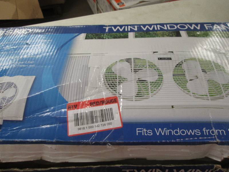 lot 201 image: Lasko twin window fan open box test...