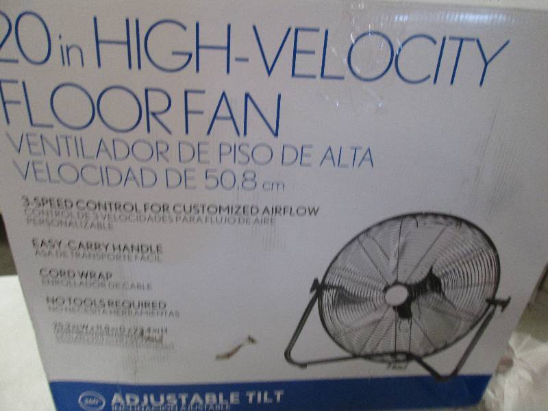 lot 203 image: 20 high velocity floor fan open bo...