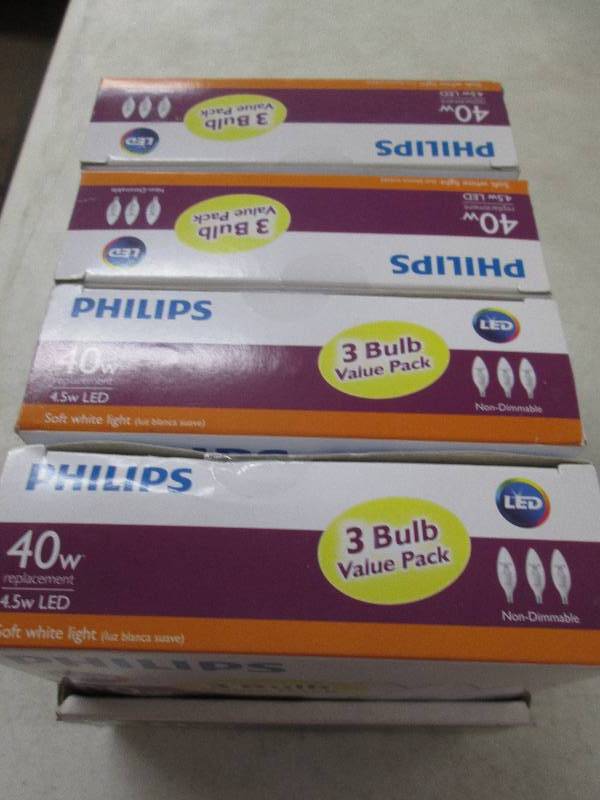lot 215 image: 4 packages of philips 40w replaceme...