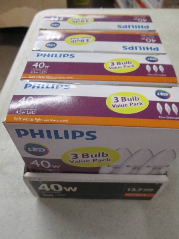 lot 218 image: 4 packages of philips 40w replaceme...