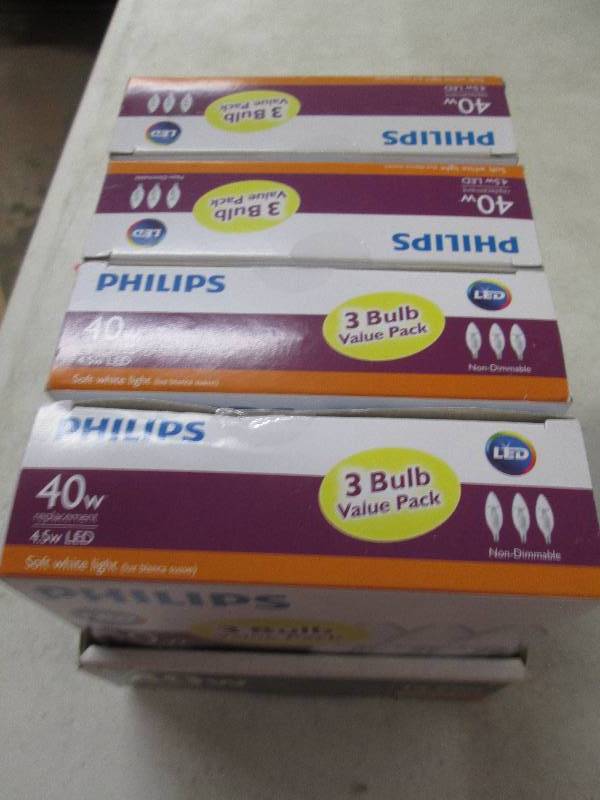 lot 228 image: 4 packages of philips 40w replaceme...