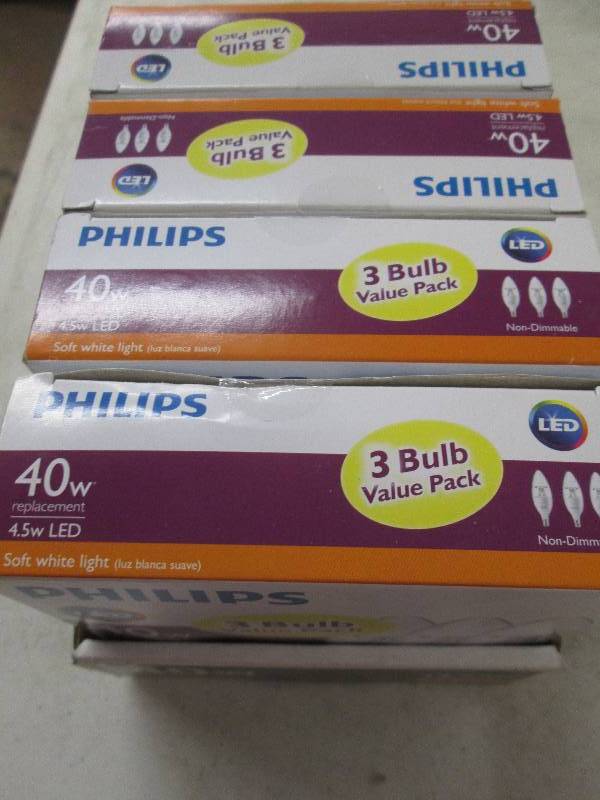 lot 229 image: 4 packages of philips 40w replaceme...