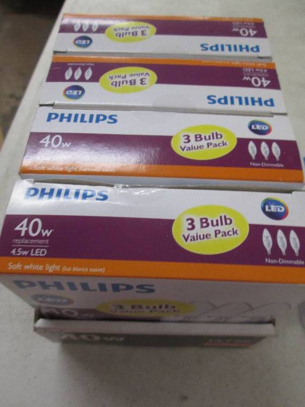 lot 232 image: 4 packages of philips 40w replaceme...