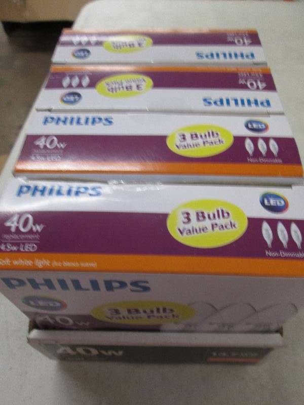 lot 233 image: 4 packages of philips 40w replaceme...