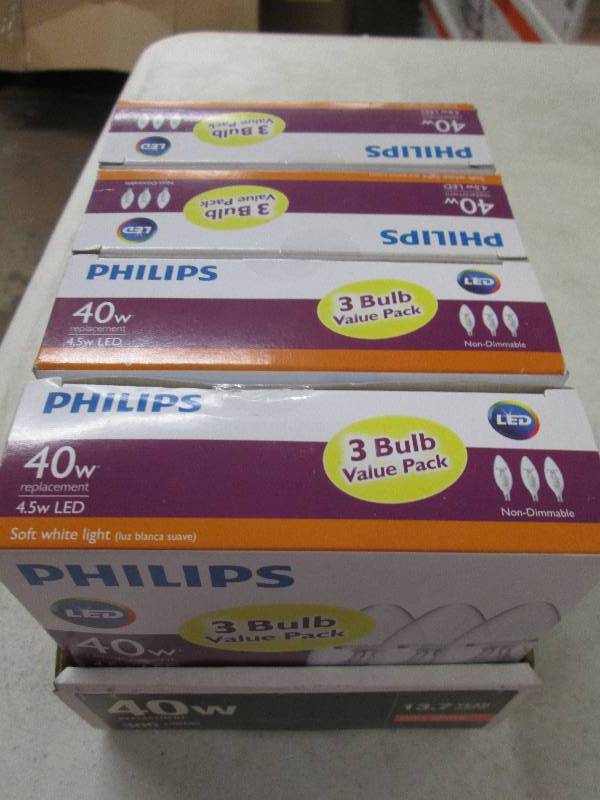 lot 234 image: 4 packages of philips 40w replaceme...