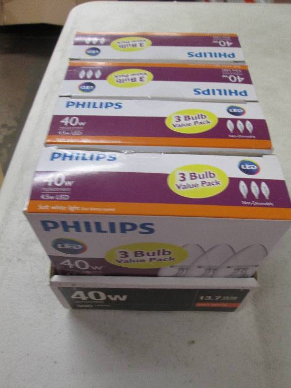 lot 237 image: 4 packages of philips 40w replaceme...