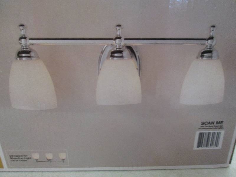 lot 247 image: Hampton Bay 3-light vanity fixture ...