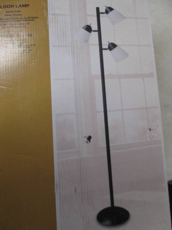 lot 264 image: hampton bay floor lamp open box...