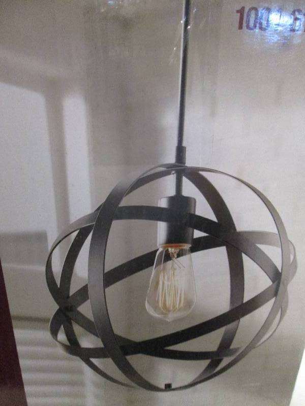 lot 269 image: mini pendant fixture black finish m...