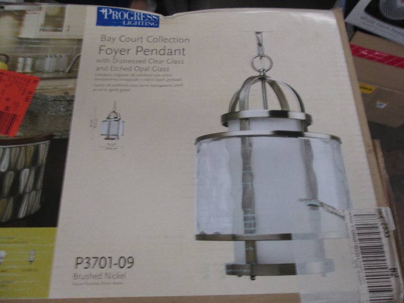 lot 1 image: open box Bay Court Foyer Pendant wi...