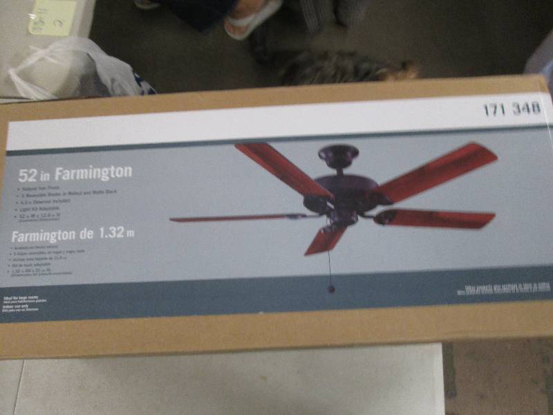 lot 2 image: 52 in Farmington  ceiling fan, 5 re...