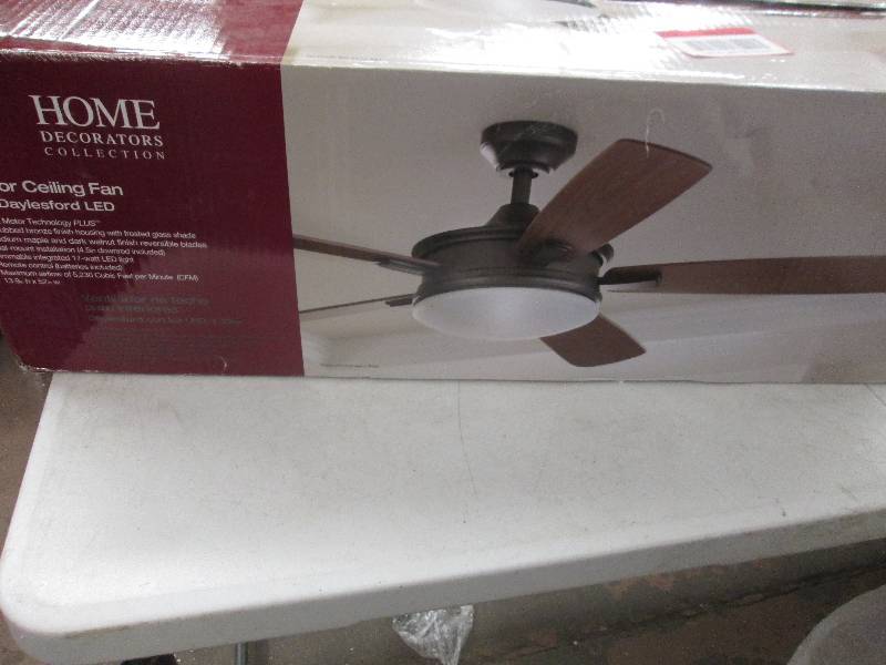 lot 26 image: 52 in Dalesford LED ceiling fan oil...