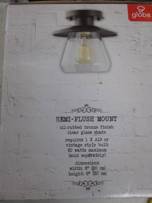 lot 34 image: semi flsuh mount oil rubbed bronze ...