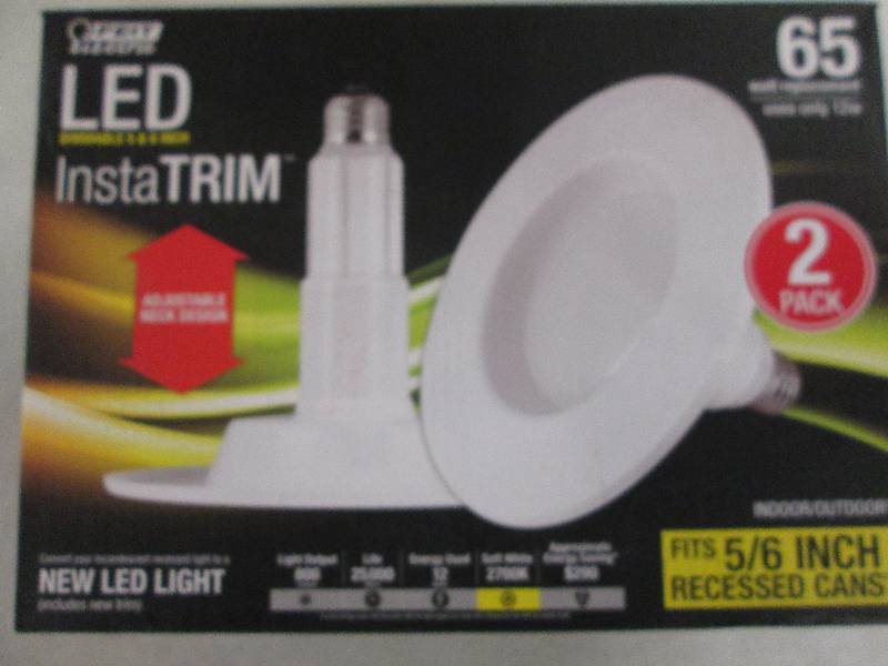 lot 37 image: feit electric LED 2pk recessed inst...