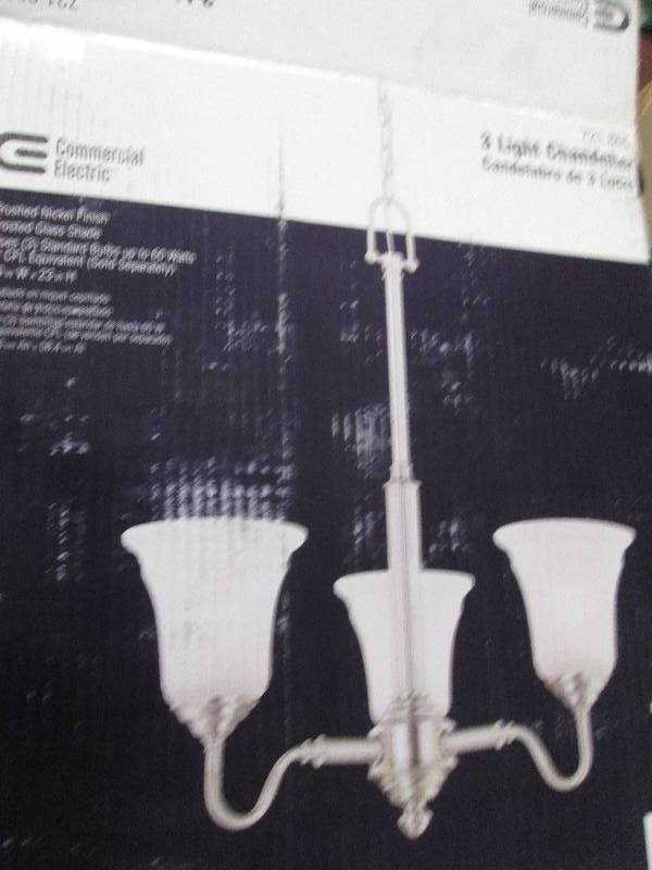 lot 42 image: commercial electric  3 light chande...