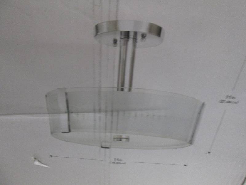 lot 48 image: semi flush light polished chrome fi...