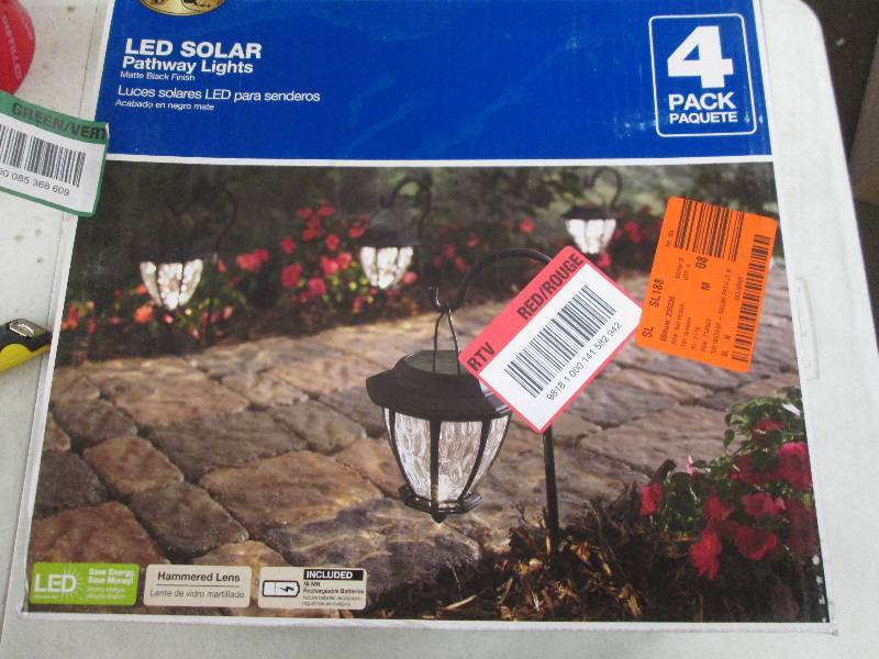 lot 63 image: hampton bay pathway light 4pk open ...