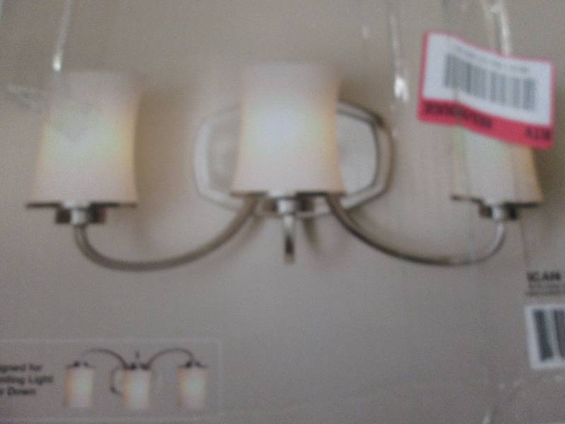 lot 77 image: hampton bay 3 light vanity fixture ...