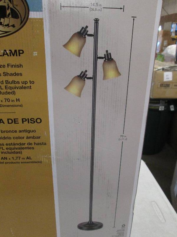 lot 85 image: hampton bay floor lamp antique bron...