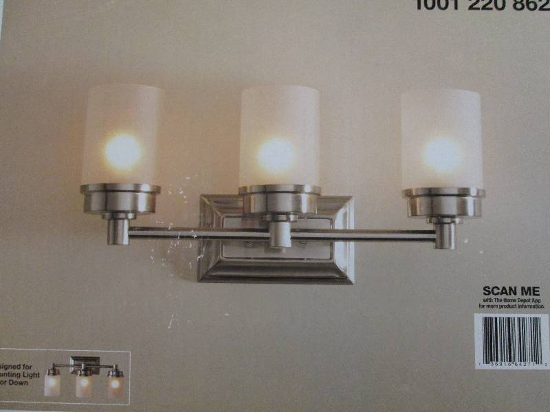 lot 91 image: hampton bay 3 light vanity fixture ...