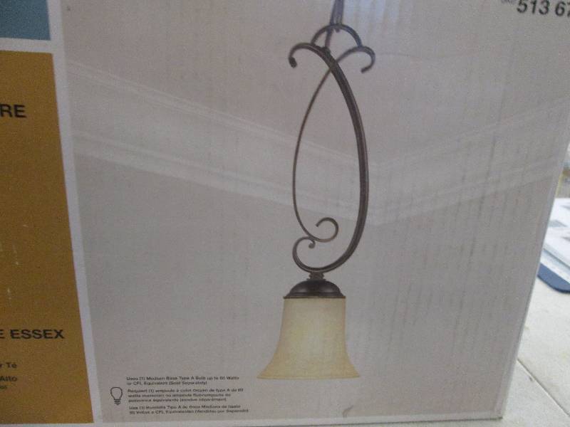 lot 96 image: hampton bay essex mini pendant fixt...