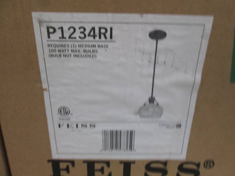 lot 99 image: feiss pendant light open box...