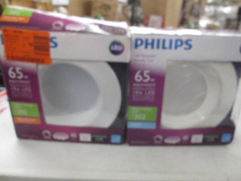 lot 115 image: 2 Philips LED recessed retro fit tr...