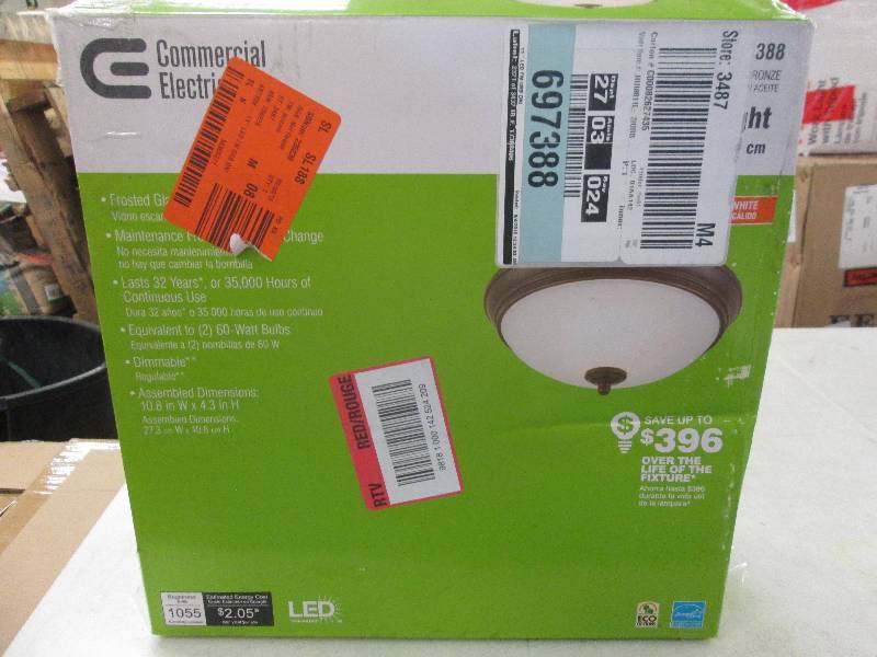 lot 146 image: Commercial Electric 11 ceiling lig...
