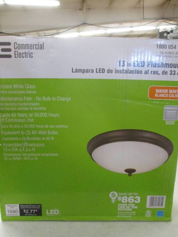 lot 150 image: commercial electric 13 LED flushmo...