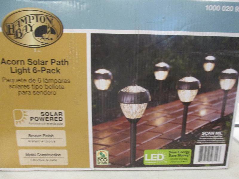 lot 162 image: Hampton Bay acorn 6 pack solar path...