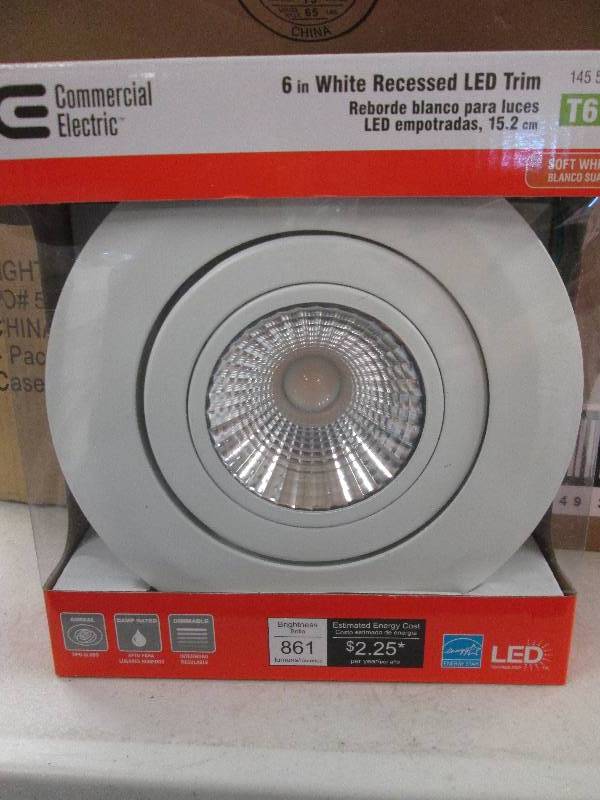 lot 163 image: 4 commercial electric 6 recessed l...