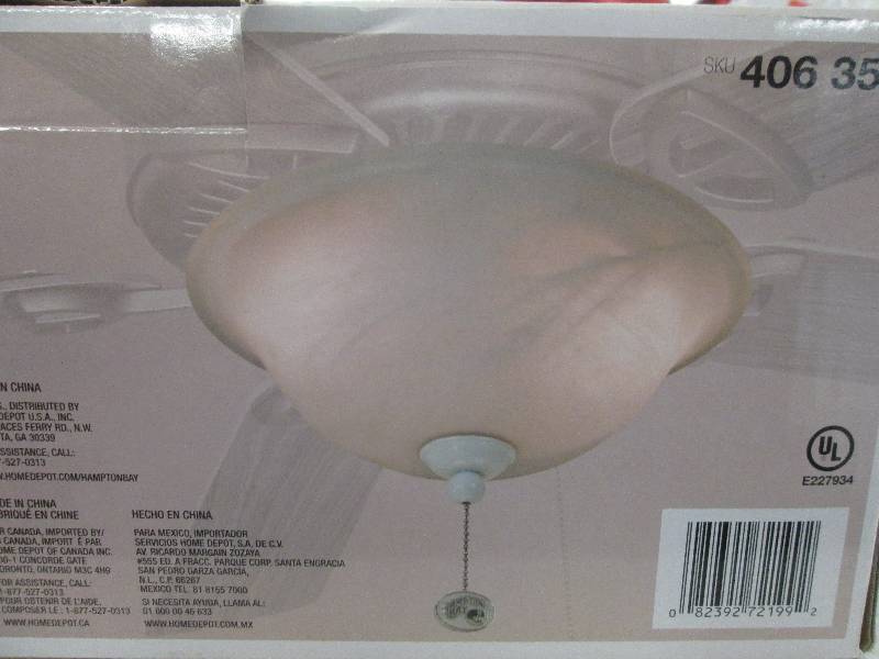 lot 165 image: Hampton bay ceiling fan light kit ...