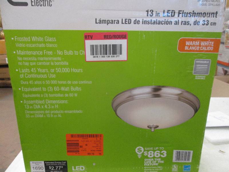 lot 174 image: commercial electric 13 LED flushmo...