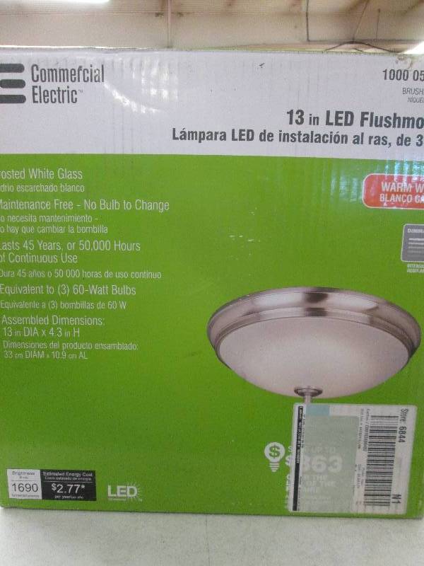 lot 175 image: Commercial Electric 13 flushmount ...