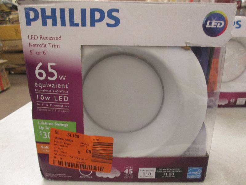 lot 180 image: Philips LED recessed retrofit 5to6...