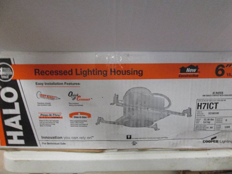 lot 183 image: Halo 6 recessed lighting housings ...