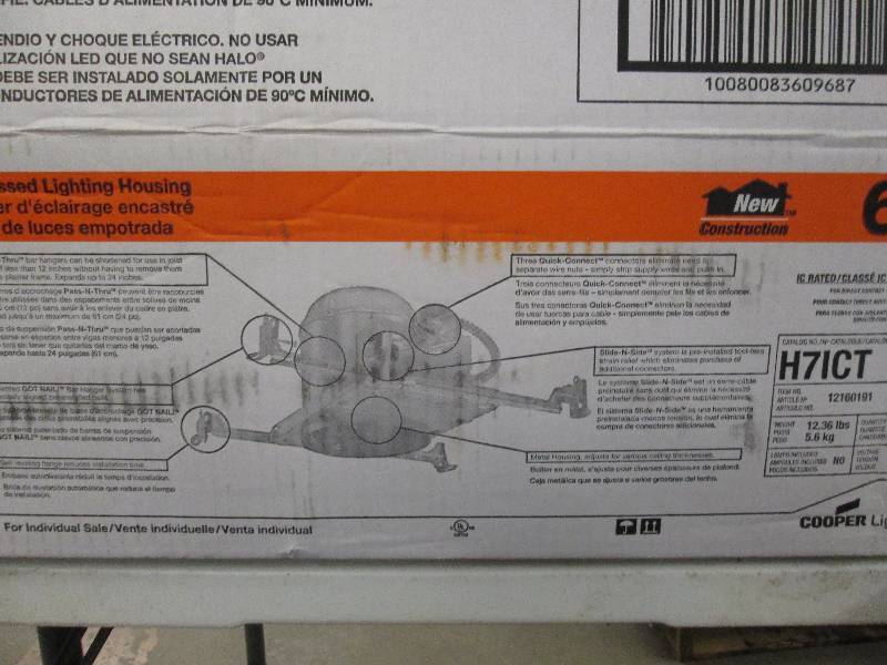 lot 184 image: Halo 6 recessed lighting housings ...