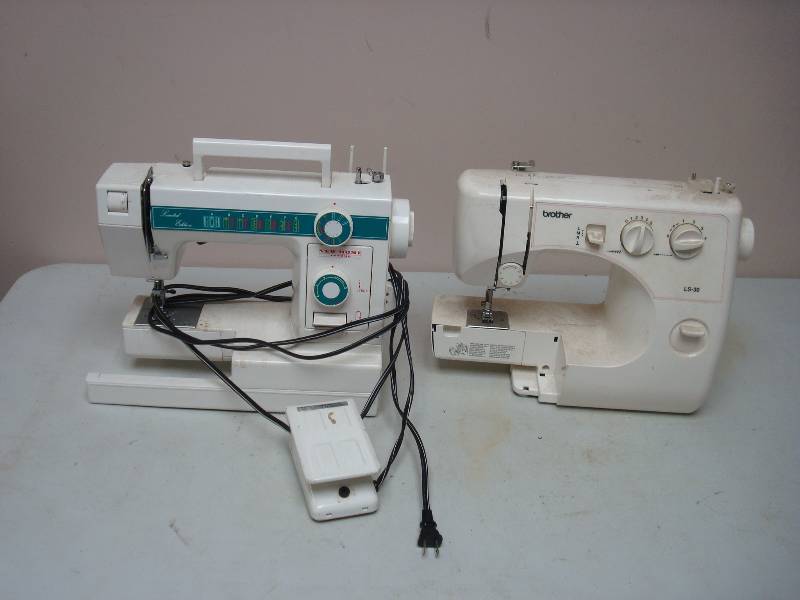 lot 53 image: Pair Of Sewing Machines, One Brother, Used, Untested AS IS