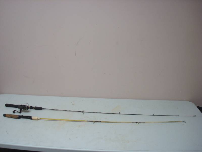 lot 68 image: Pair Of Fishing Poles, One Reel, Used, Show Wear