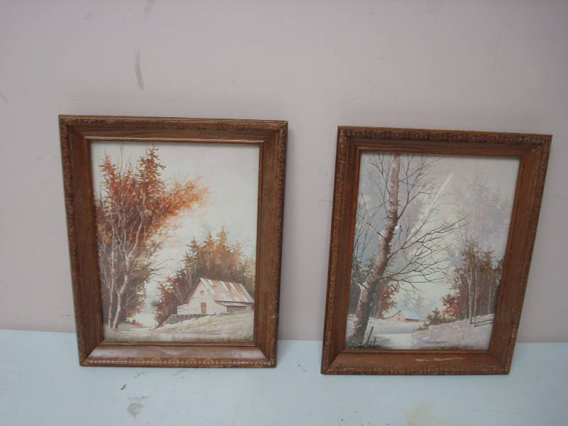 lot 83 image: Pair Of Wood Framed Pictures
