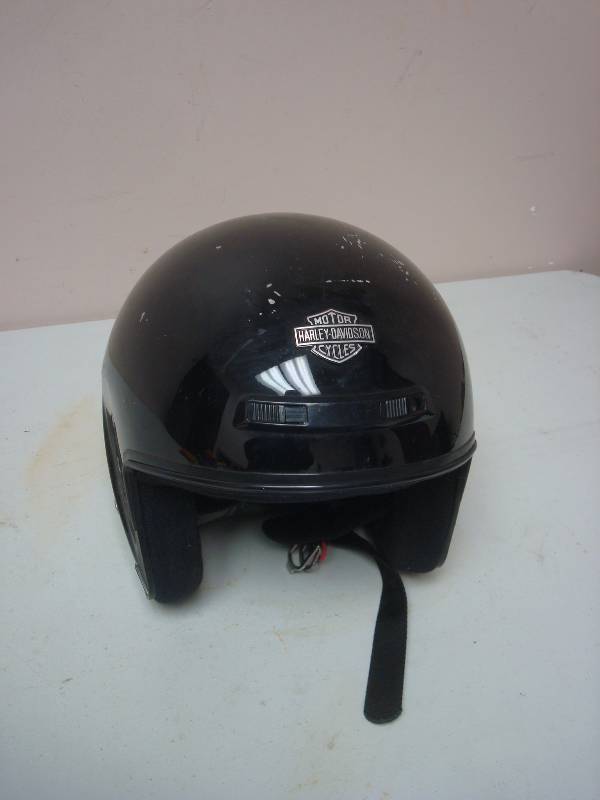 lot 86 image: Harley Davidson Motorcycle Helmet, Used, Shows Wear, Marks