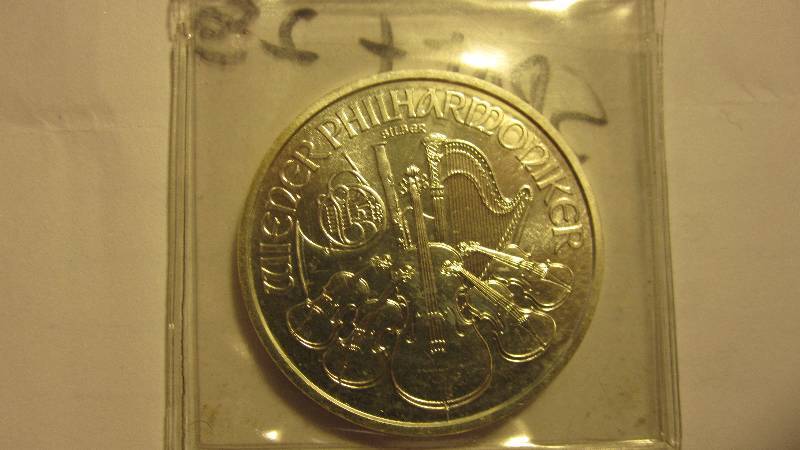 2014 1 Ounce Silver Austria Philharmonic Coin .999 1 Oz.
