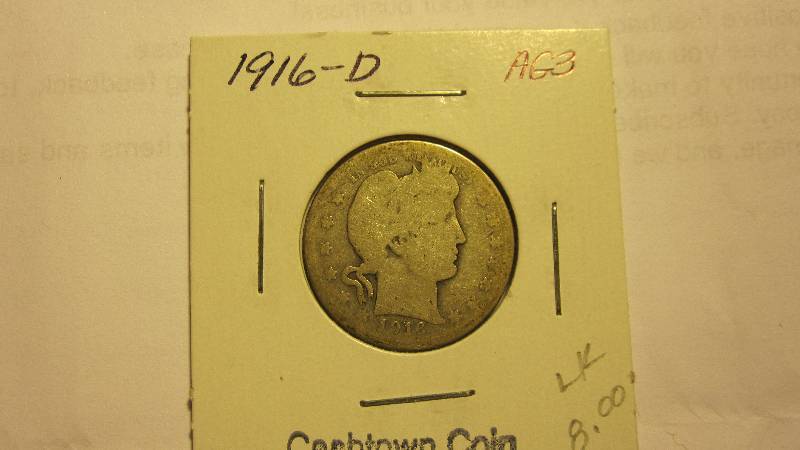 1916-D Barber Quarter