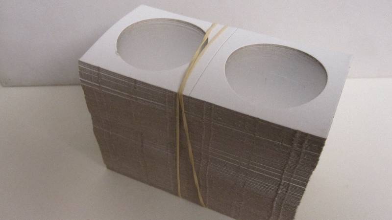 100 2x2 cardboard mylar coin holders for DOLLARS