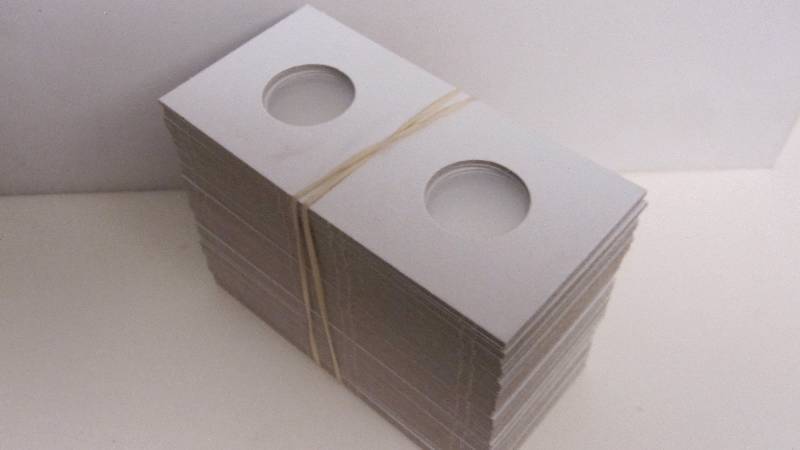 100 2x2 cardboard mylar coin holders for DIMES