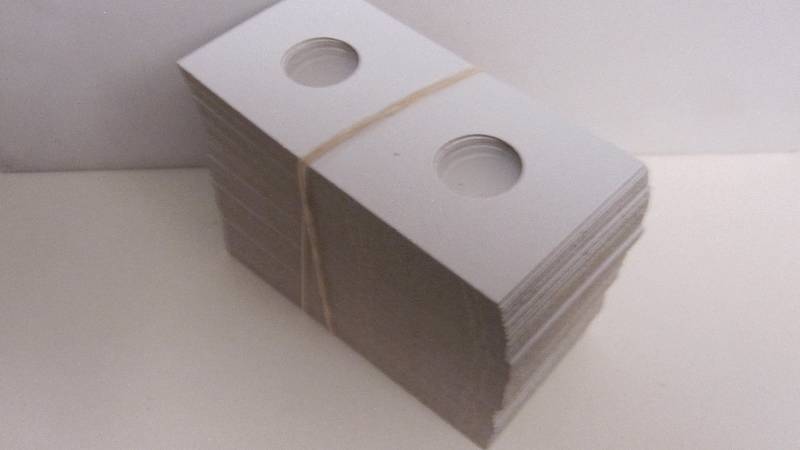100 2x2 cardboard mylar coin holders for NICKELS