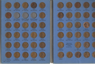 Collection of 54 Lincoln Pennies