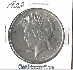 1922 BU Peace Dollar