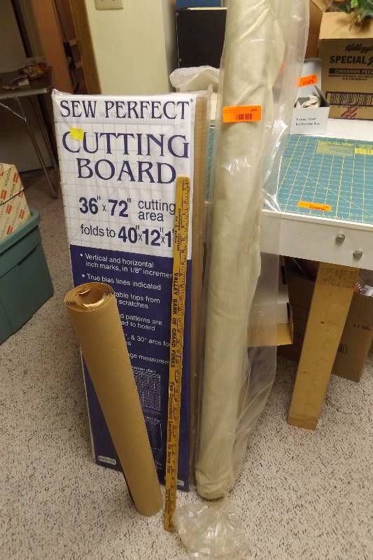 Roll of Fabric, Measuring Board, more